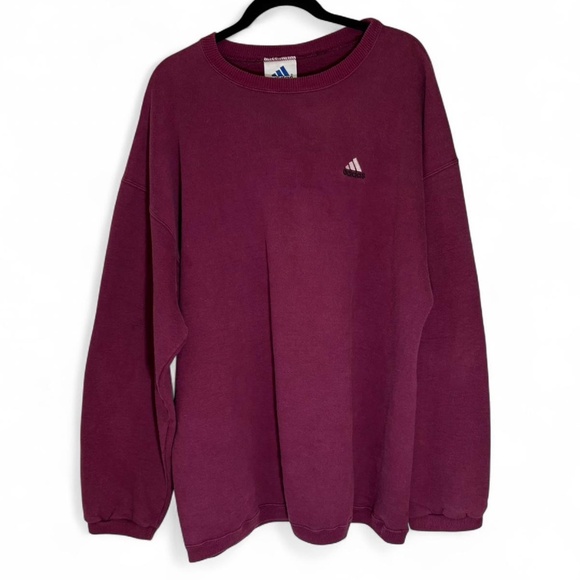 Vintage 90s Adidas Purple Crewneck Sweatshirt Men’s Size XL Embroidered Logo USA - Picture 1 of 8